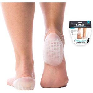Heavy Duty Gel Heel Cups, Cushion Insert for Shock Absorption, Plantar Fasciitis